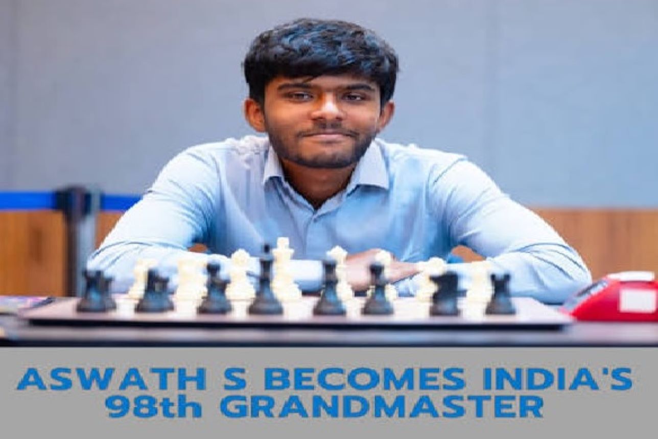 S. Aswath, a 17-year-old chess player from Nagercoil, Tamil Nadu, became India’s 98th Grandmaster